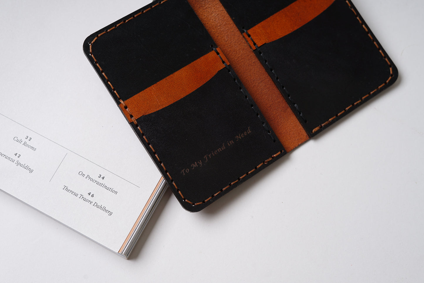 Slim Leather Bifold Card Wallet