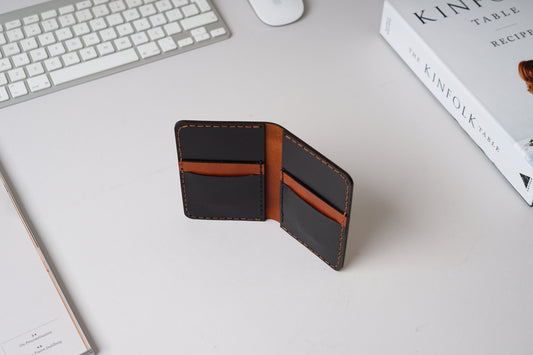 Slim Leather Bifold Card Wallet