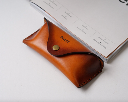 Leather Sunglasses Case with Magnetic Clasp