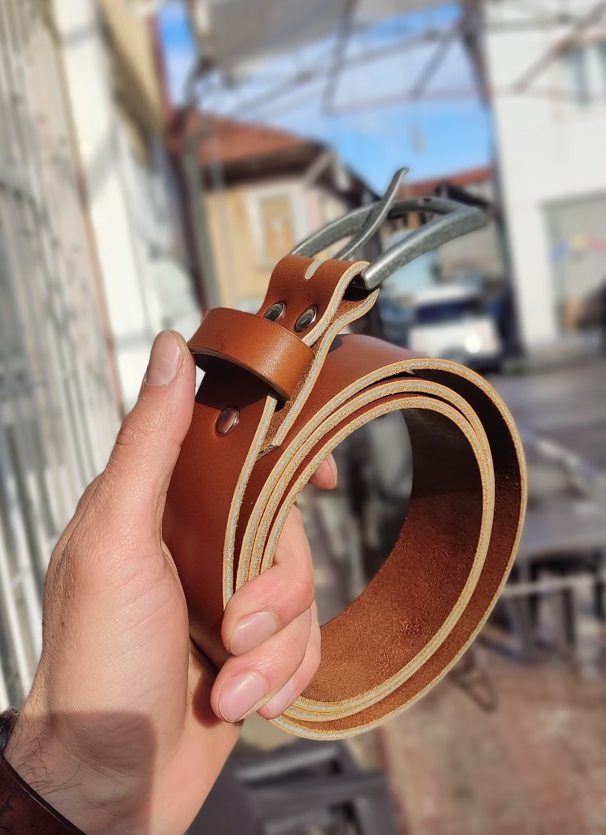 Full Grain Leather Custom Handmade Mens Belt