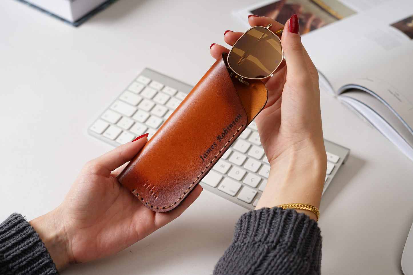 Leather Glasses Case